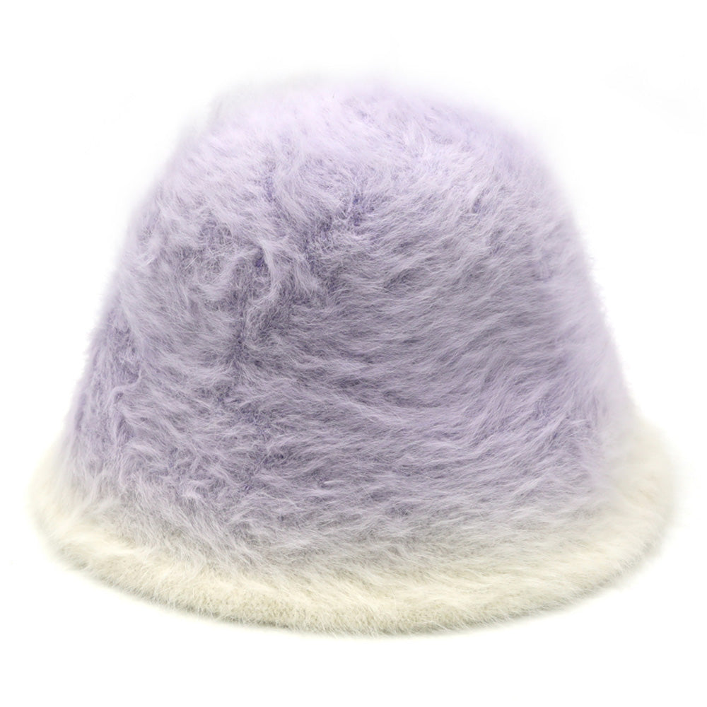 HATEGORY Gradient Color Fuzzy Bucket Hat