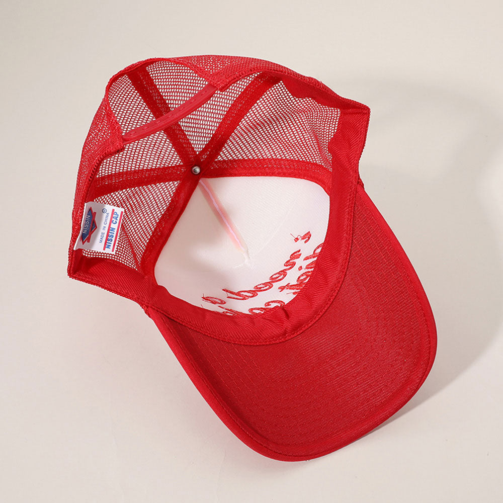 HATEGORY I NEED A DIET COKE Message Embroidered Mesh Back Trucker Cap
