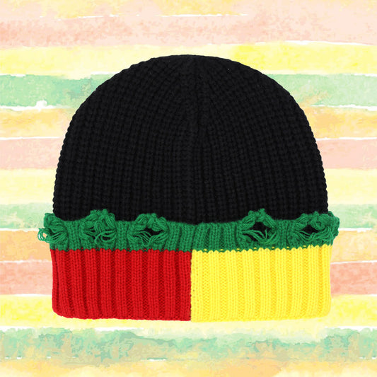 HATEGORY Rasta Inspired Knit Beanie
