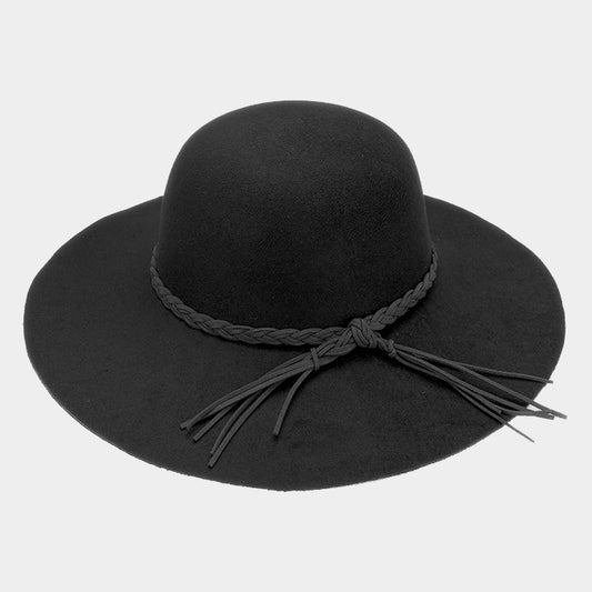 HATEGORY Cotton Blend Solid Felt Floppy Hat