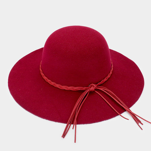 HATEGORY Cotton Blend Solid Felt Floppy Hat