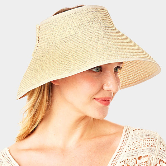 HATEGORY Roll Up Foldable Large Brim Sun Visor Hat
