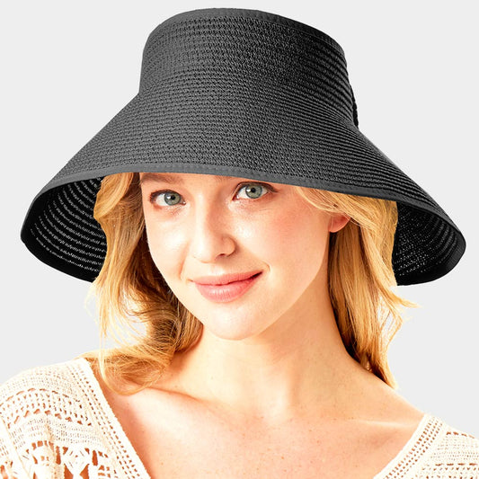 HATEGORY Roll Up Foldable Large Brim Sun Visor Hat