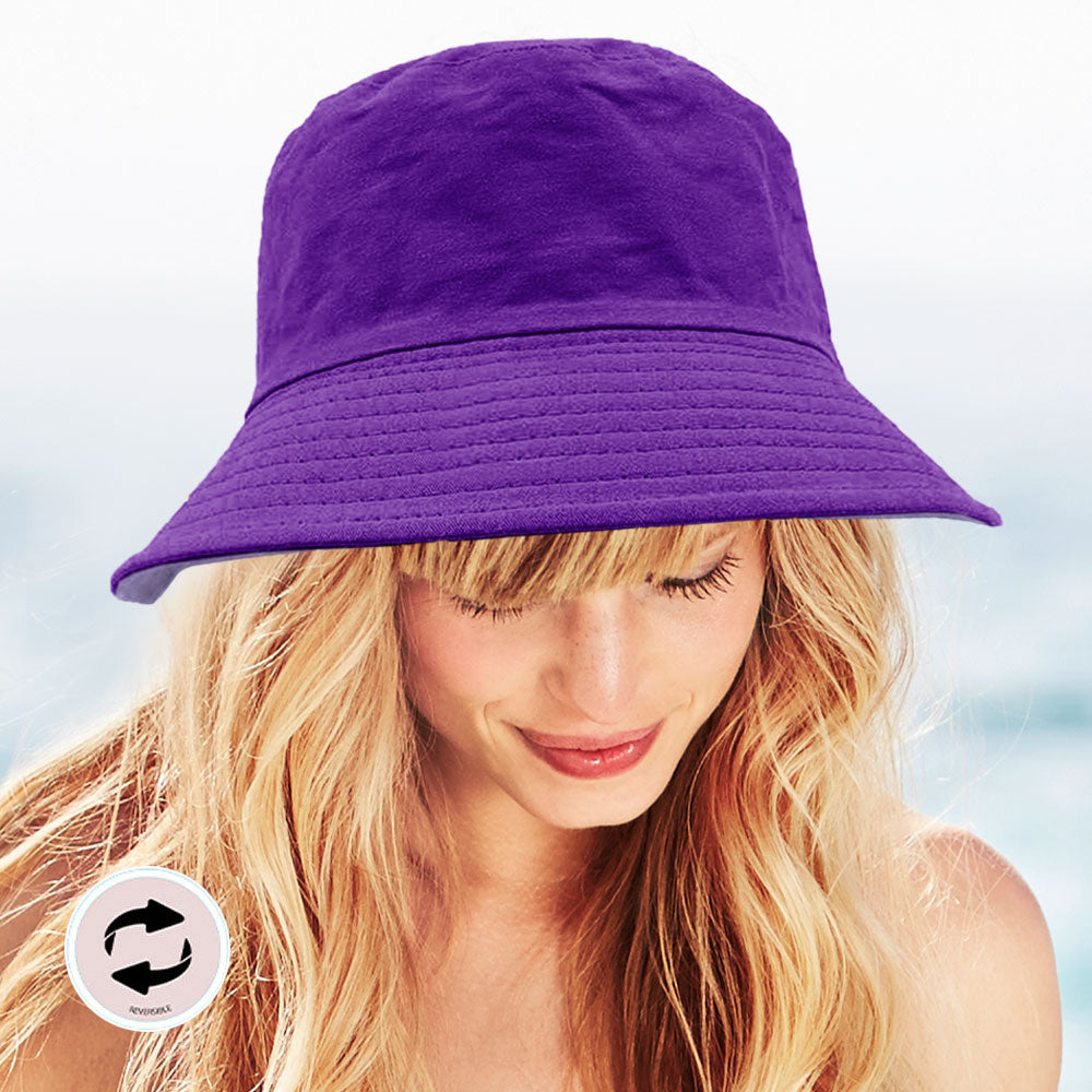 HATEGORY Reversible Solid Bucket Hat