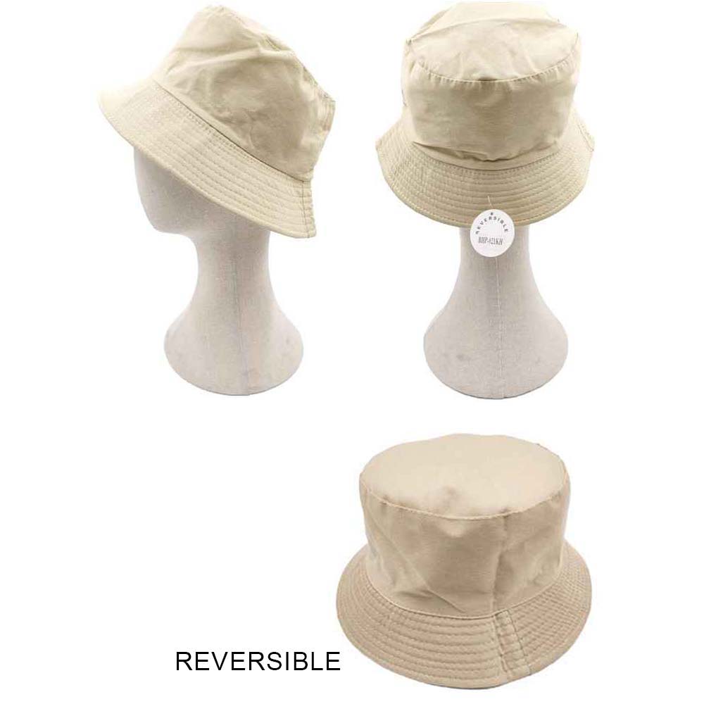 HATEGORY Reversible Solid Bucket Hat