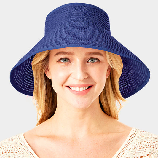 HATEGORY Roll Up Foldable Large Brim Sun Visor Hat