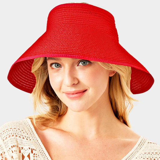 HATEGORY Roll Up Foldable Large Brim Sun Visor Hat