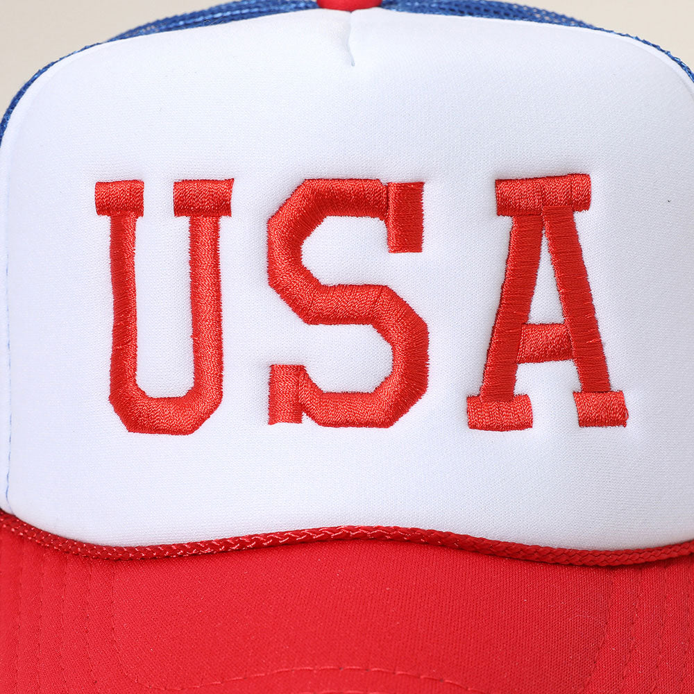 HATEGORY USA Embroidered Mesh Back Trucker Cap