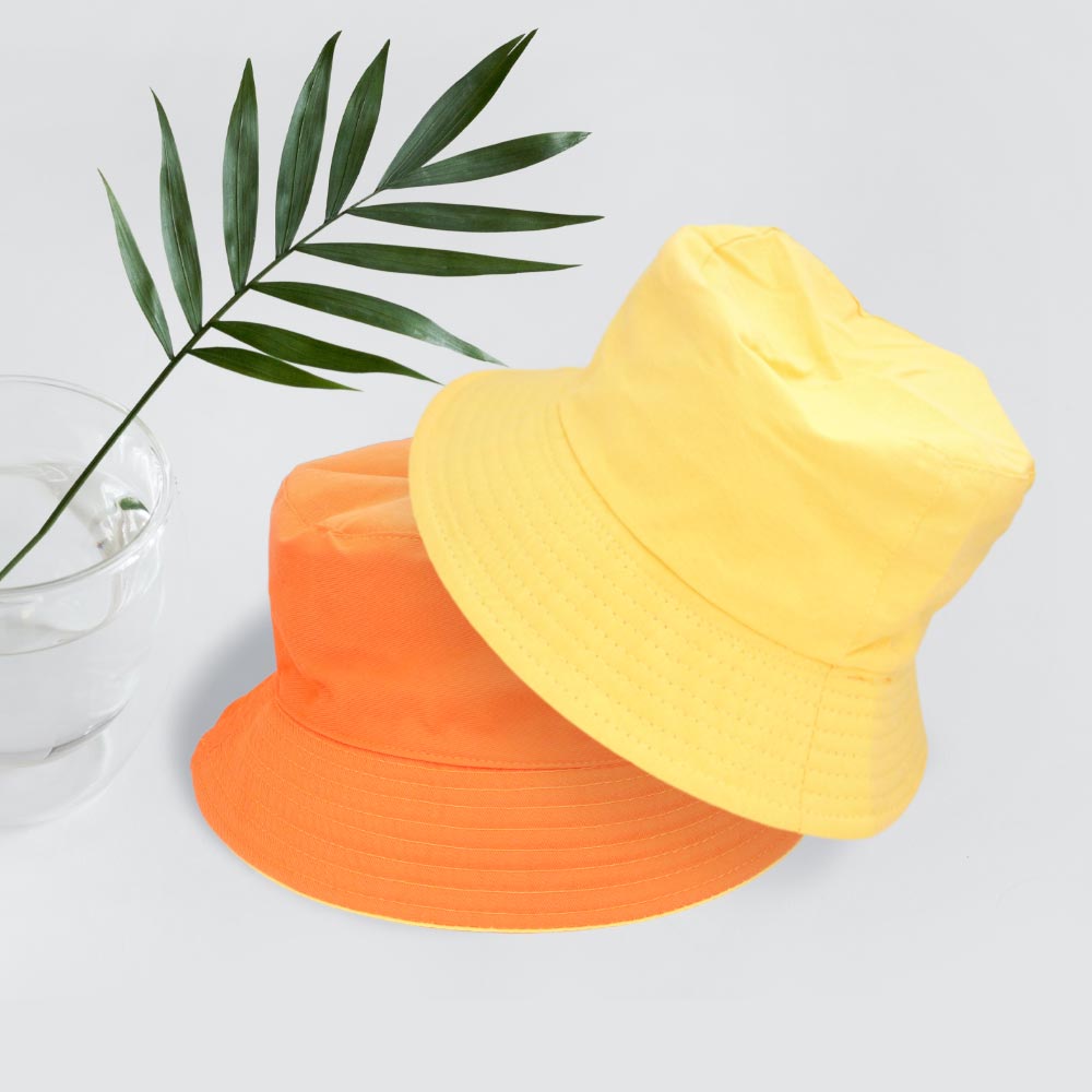 HATEGORY Reversible Solid Bucket Hat