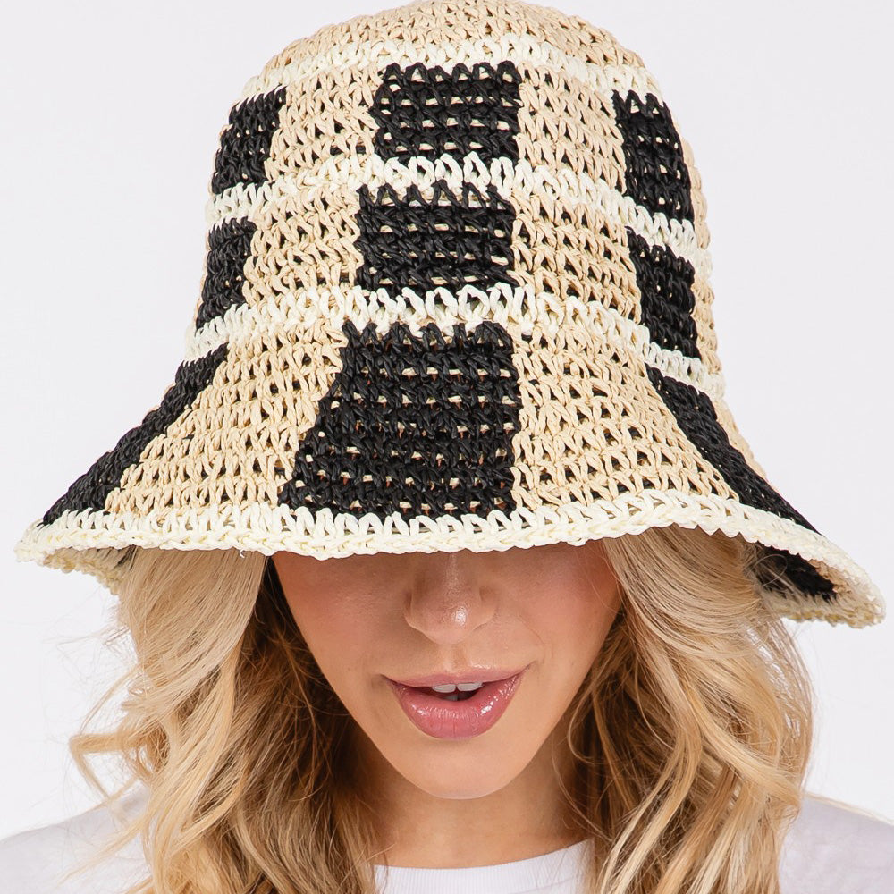 HATEGORY Color Blocked Two Tone Bucket Hat
