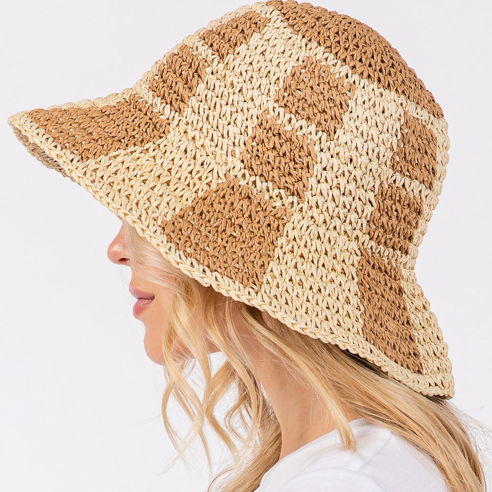 HATEGORY Color Blocked Two Tone Bucket Hat