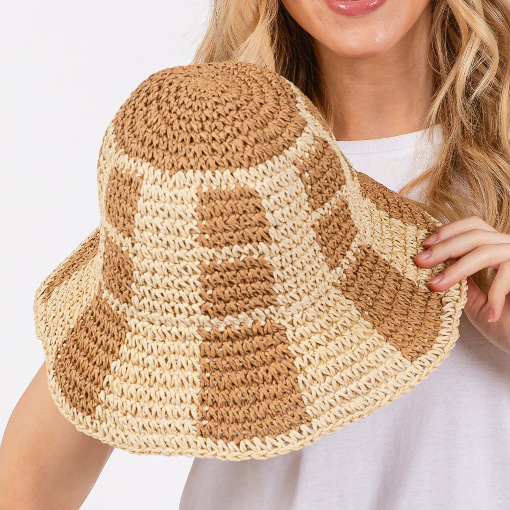 HATEGORY Color Blocked Two Tone Bucket Hat