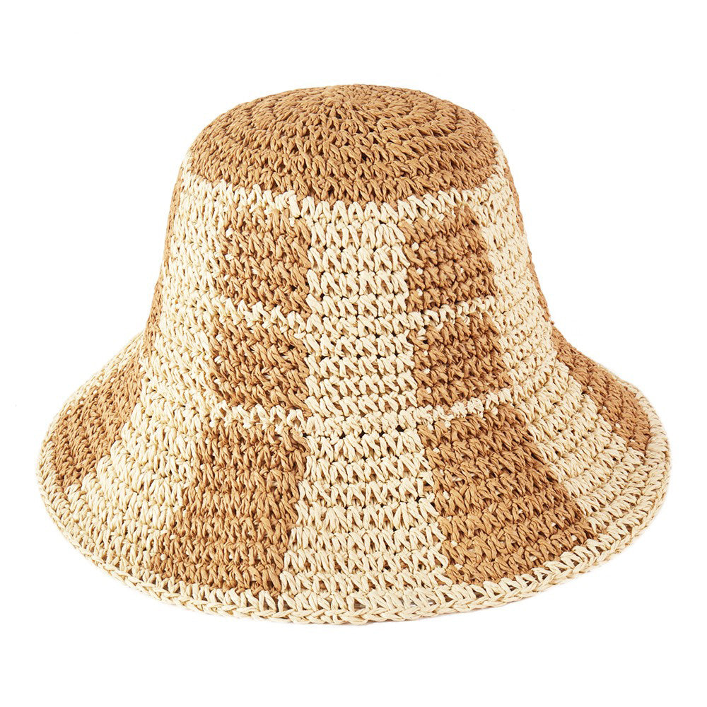 HATEGORY Color Blocked Two Tone Bucket Hat