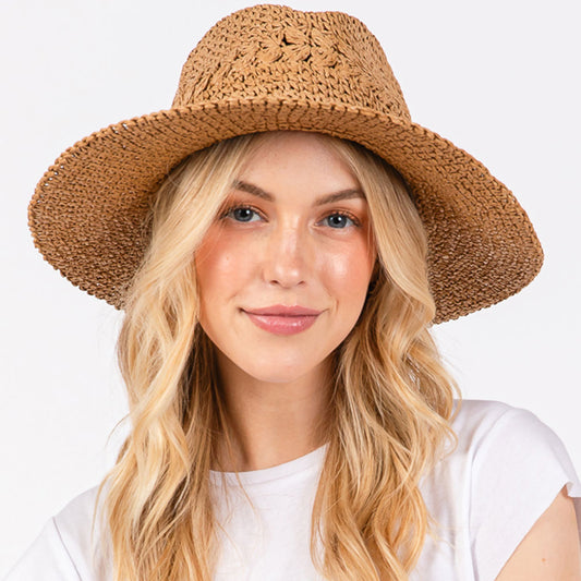 HATEGORY Crochet Straw Sun Hat