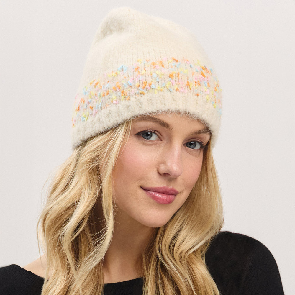 HATEGORY Confetti Solid Winter Beanie Hat