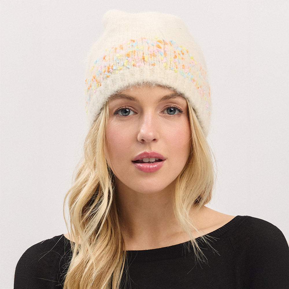 HATEGORY Confetti Solid Winter Beanie Hat