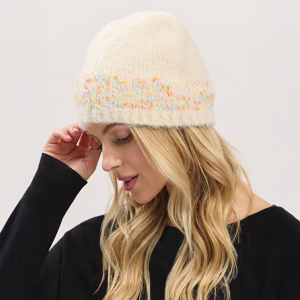 HATEGORY Confetti Solid Winter Beanie Hat