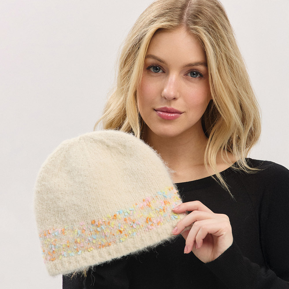 HATEGORY Confetti Solid Winter Beanie Hat