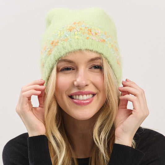 HATEGORY Confetti Solid Winter Beanie Hat