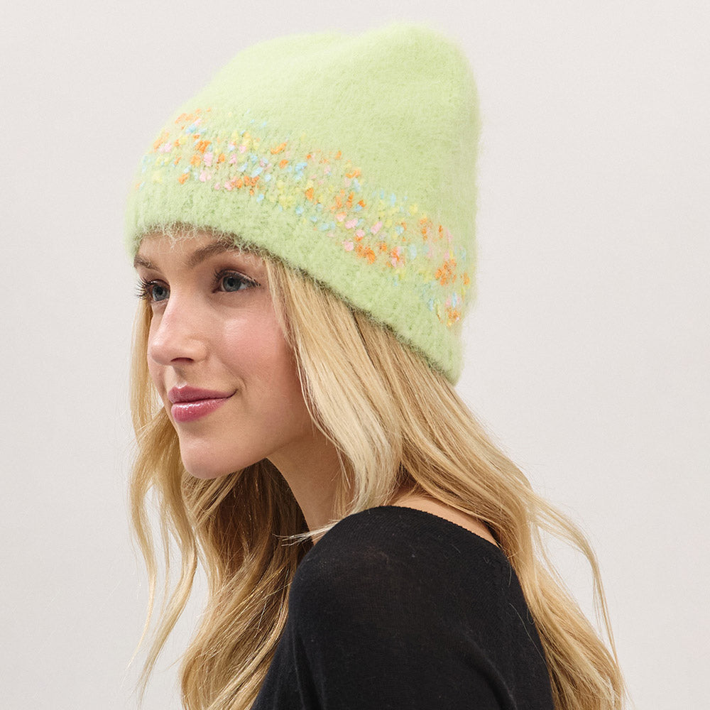 HATEGORY Confetti Solid Winter Beanie Hat
