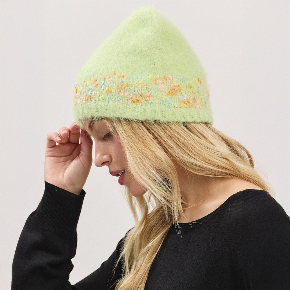 HATEGORY Confetti Solid Winter Beanie Hat