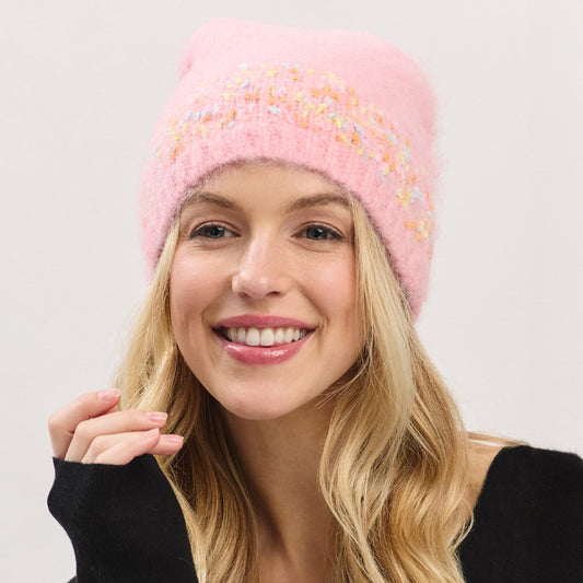 HATEGORY Confetti Solid Winter Beanie Hat