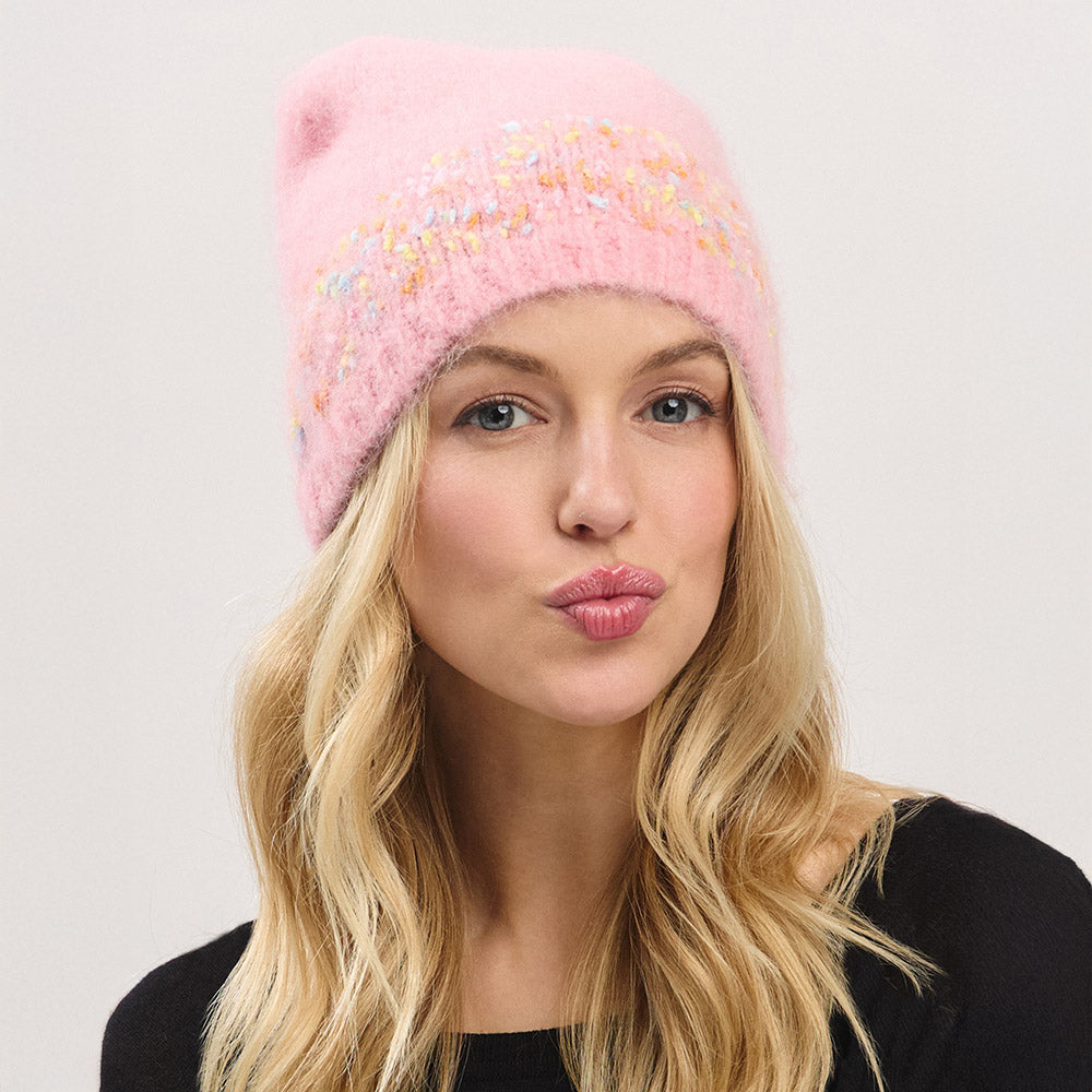 HATEGORY Confetti Solid Winter Beanie Hat