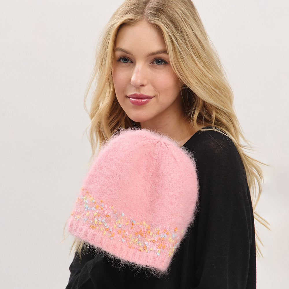 HATEGORY Confetti Solid Winter Beanie Hat