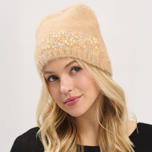 HATEGORY Confetti Solid Winter Beanie Hat