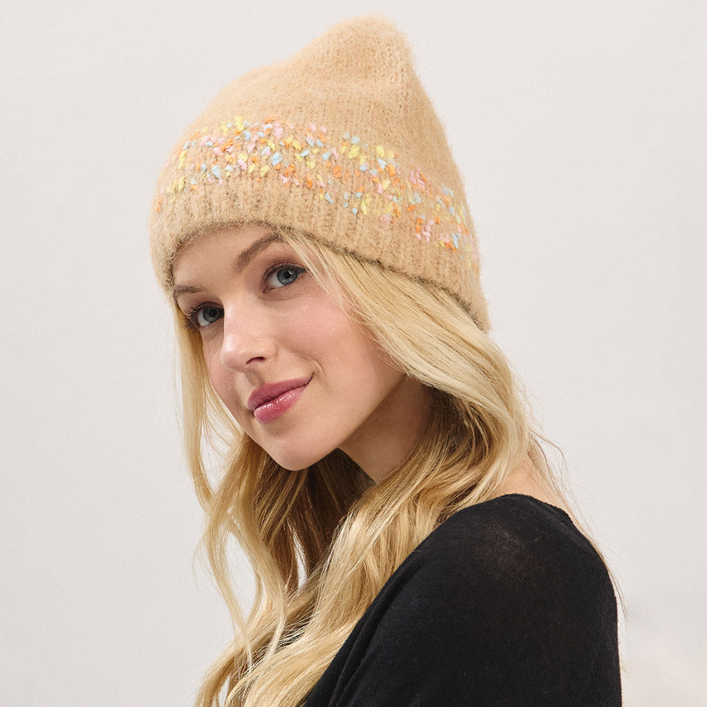 HATEGORY Confetti Solid Winter Beanie Hat