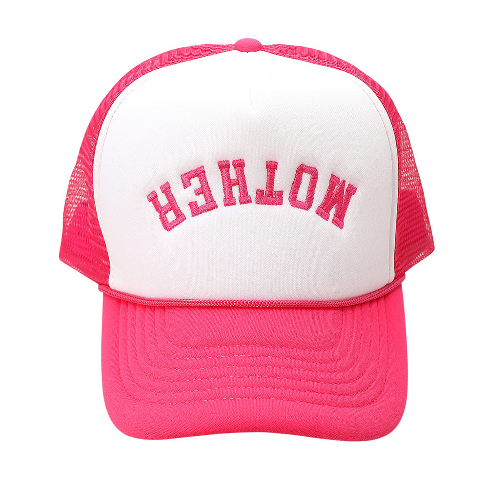 HATEGORY Upside Down MOTHER Embroidered Mesh Back Trucker Hat