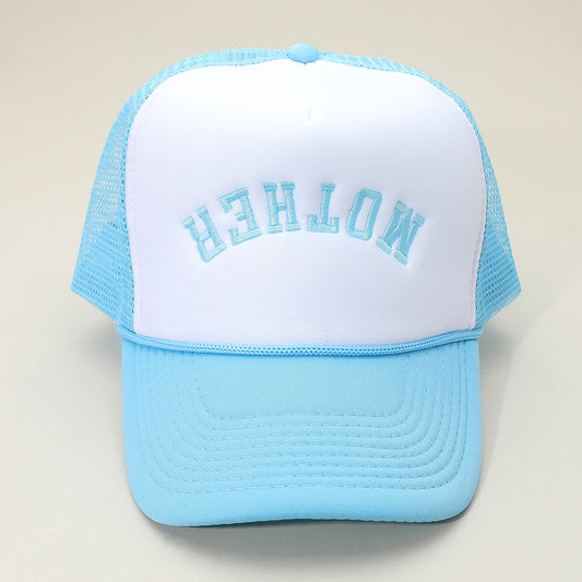 HATEGORY Upside Down MOTHER Embroidered Mesh Back Trucker Hat