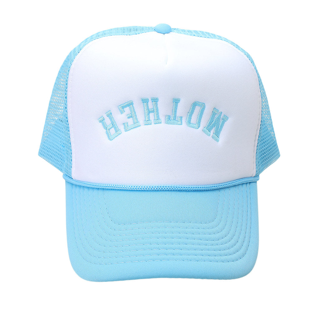 HATEGORY Upside Down MOTHER Embroidered Mesh Back Trucker Hat