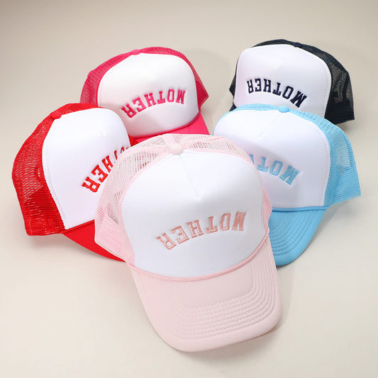 HATEGORY Upside Down MOTHER Embroidered Mesh Back Trucker Hat