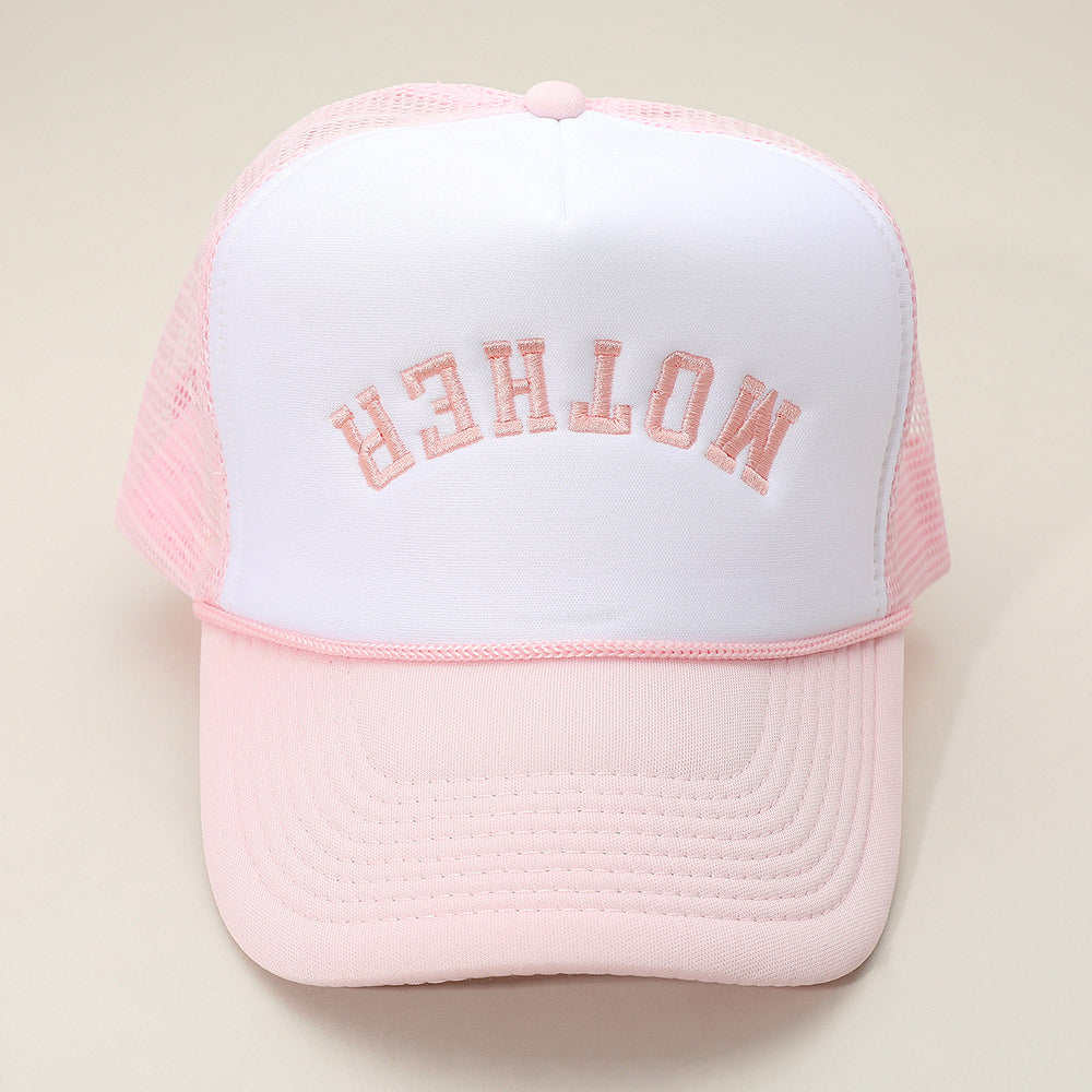 HATEGORY Upside Down MOTHER Embroidered Mesh Back Trucker Hat