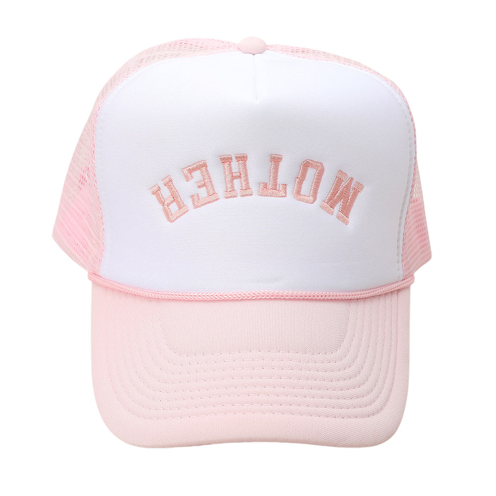 HATEGORY Upside Down MOTHER Embroidered Mesh Back Trucker Hat