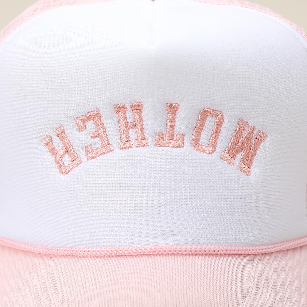 HATEGORY Upside Down MOTHER Embroidered Mesh Back Trucker Hat
