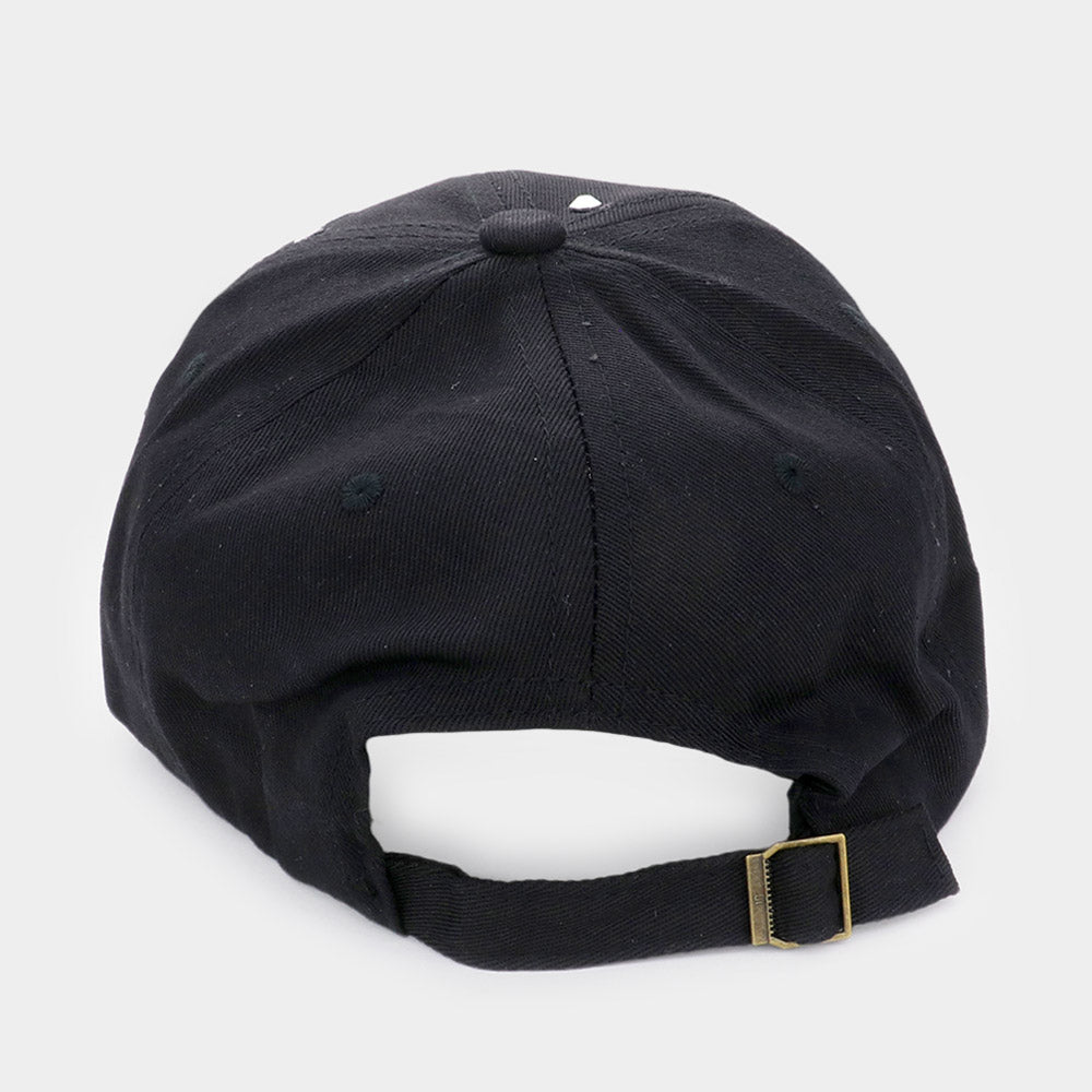 HATEGORY Hope Message Bling Pink Ribbon Baseball Cap