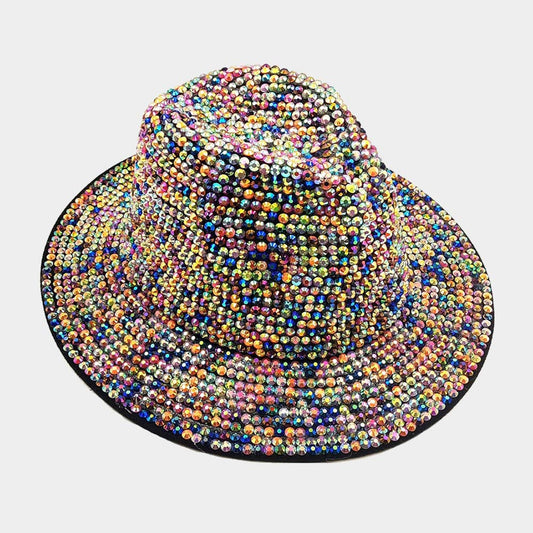 HATEGORY Bling Studded Panama Hat