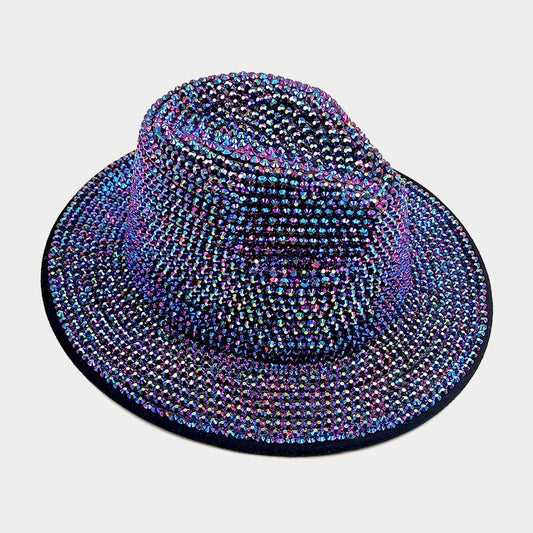 HATEGORY Bling Studded Panama Hat