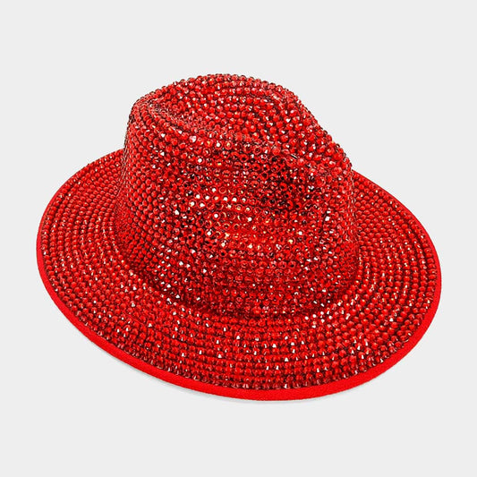 HATEGORY Bling Studded Panama Hat