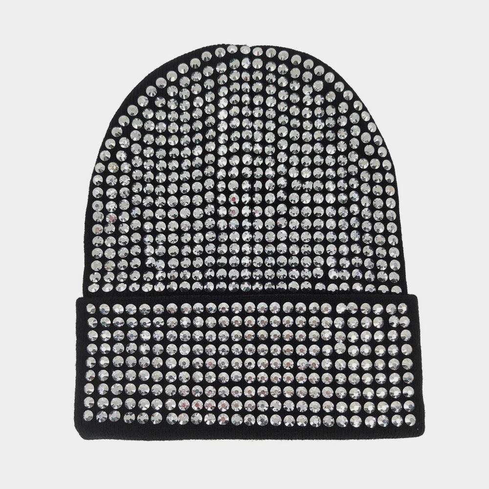 HATEGORY Bling Studded Beanie Hat