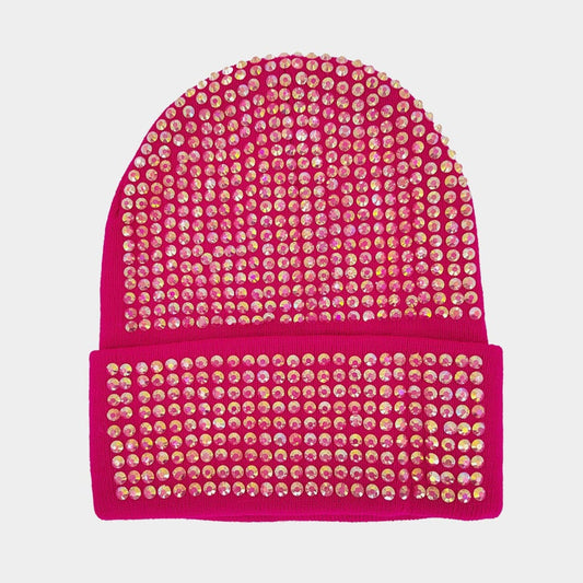 HATEGORY Bling Studded Beanie Hat