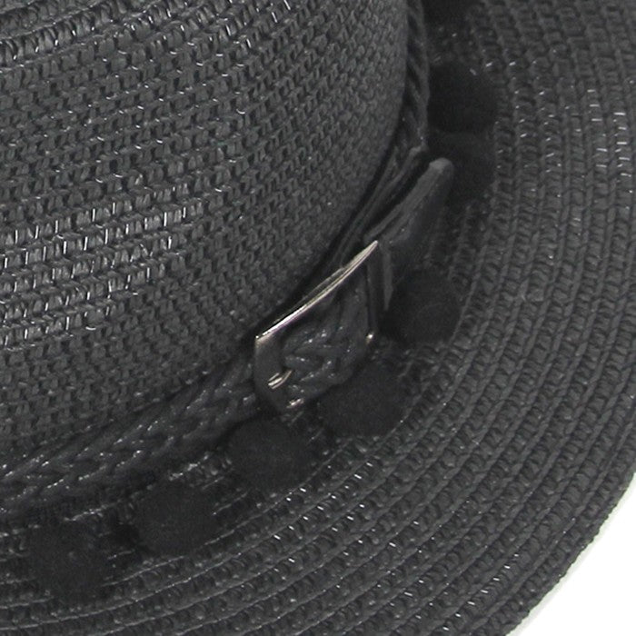 HATEGORY Pom pom belt fedora hat