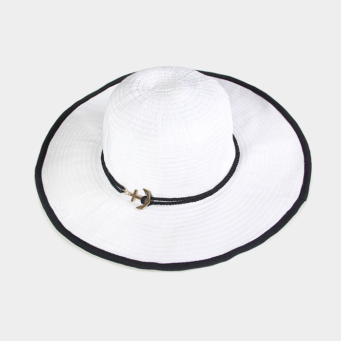 HATEGORY Anchor Rope Trim Sun Hat