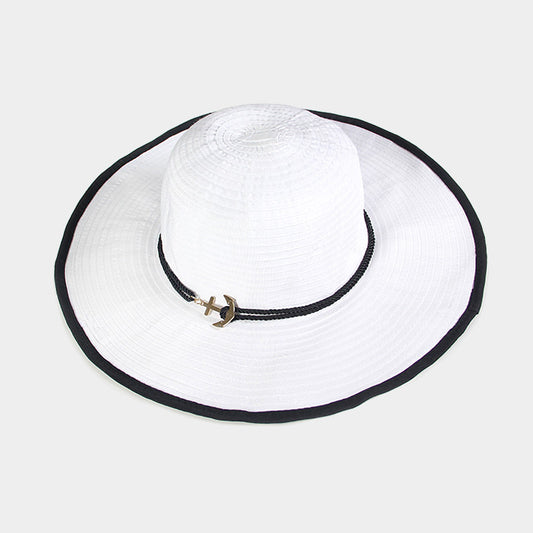 HATEGORY Anchor Rope Trim Sun Hat