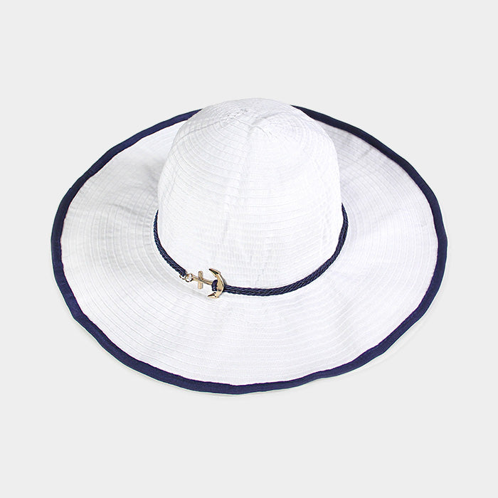 HATEGORY Anchor Rope Trim Sun Hat