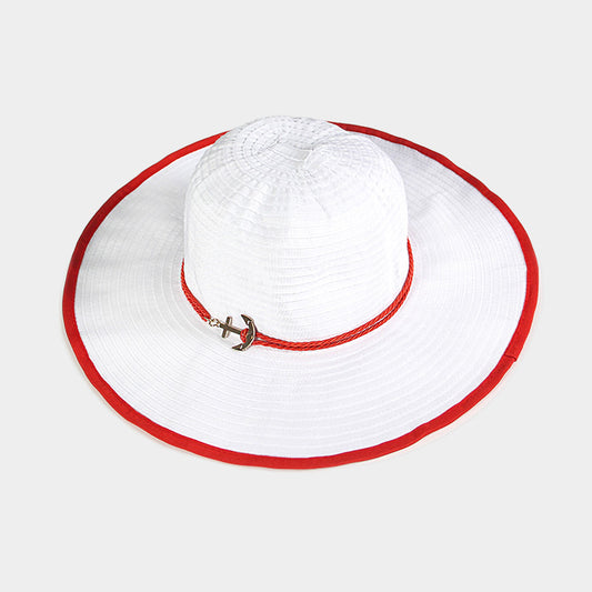 HATEGORY Anchor Rope Trim Sun Hat