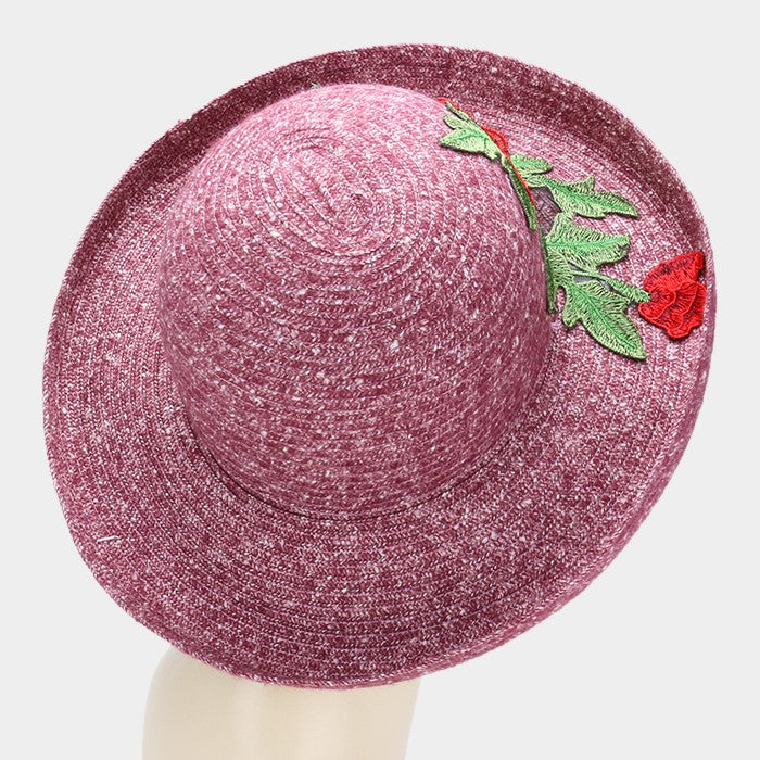 HATEGORY Embroidered flower hat