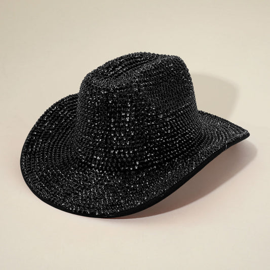 HATEGORY Bling Studded Fedora Hat